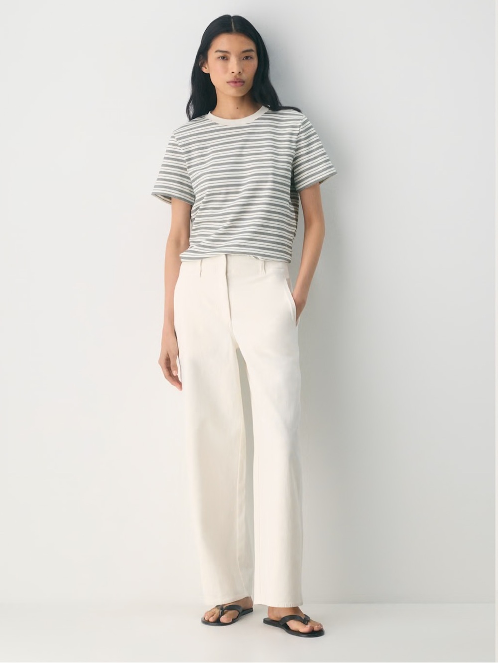 Aritzia Wilfred Free Ascendant Pant in Ivory/Beige Size 4